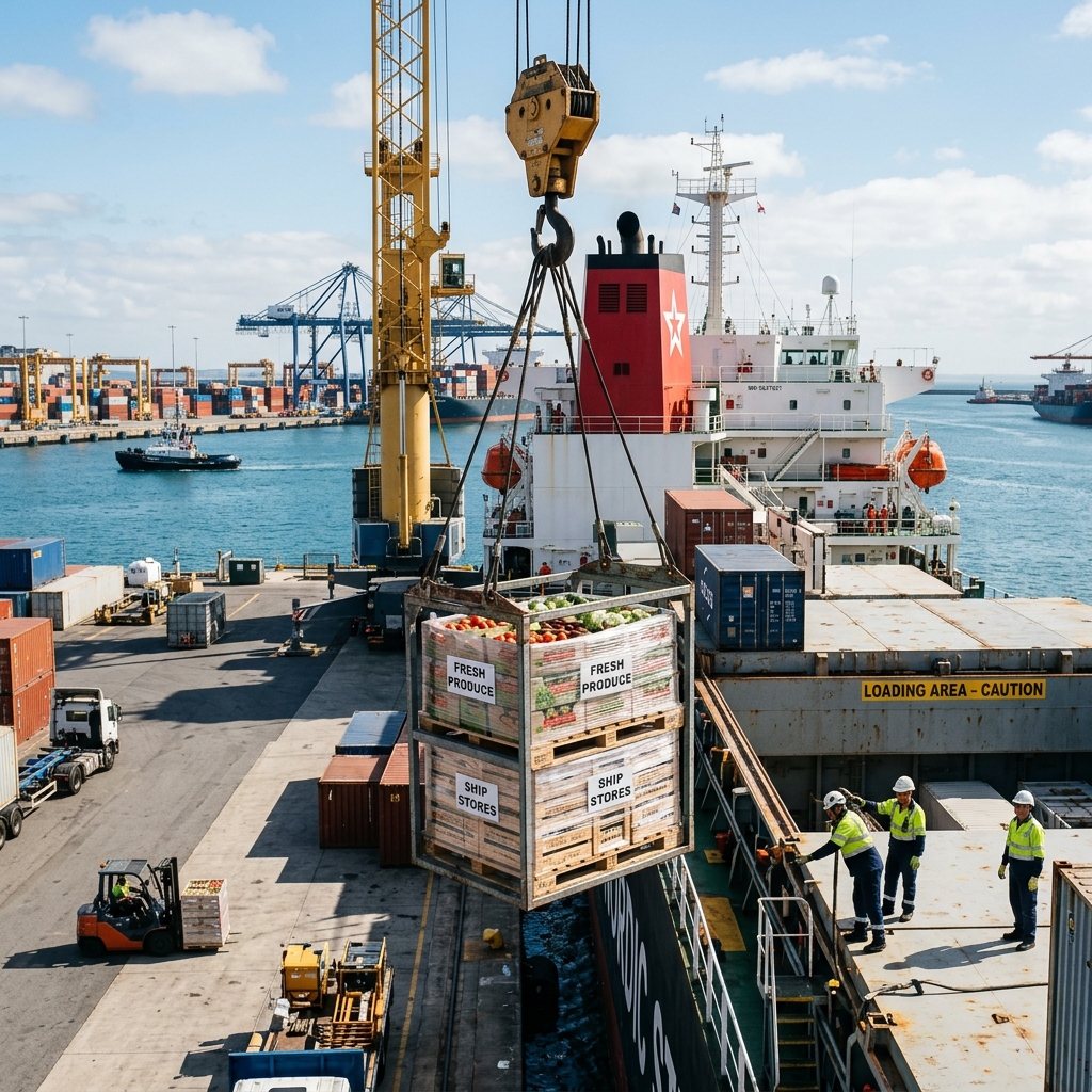 PROVISION, FRESH WATER AND STORE SUPPLY